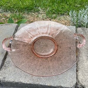 Pink Vintage Fostoria Glass Tray